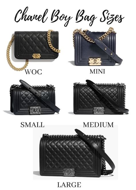 chanel boy bags sizes|More.